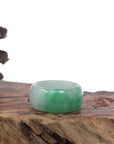 Baikalla Jewelry Jadeite Jade Bangle Bracelet Genuine Burmese Blue-green Jadeite Jade Men's Band Ring