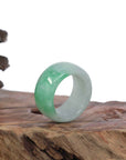 Baikalla Jewelry Jadeite Jade Bangle Bracelet Genuine Burmese Blue-green Jadeite Jade Men's Band Ring