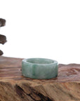 Baikalla Jewelry Jadeite Jade Bangle Bracelet Copy of Copy of Genuine Burmese Blue-green Jadeite Jade Men's Band Ring