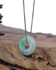 Baikalla Jewelry Jade Pendant Necklace Copy of Copy of Baikalla "Good Luck Button" Necklace Green Jadeite Jade Pendant For Men