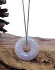 Baikalla Jewelry Jade Pendant Necklace Copy of Copy of Copy of Copy of Copy of Copy of Baikalla "Good Luck Button" Necklace Green and Lavender Jadeite Jade Lucky Ping An Kou Necklace