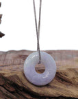 Baikalla Jewelry Jade Pendant Necklace Copy of Copy of Copy of Copy of Copy of Copy of Baikalla "Good Luck Button" Necklace Green and Lavender Jadeite Jade Lucky Ping An Kou Necklace