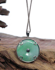 Baikalla Jewelry Jade Pendant Necklace Copy of Copy of Baikalla "Good Luck Button" Necklace White Jadeite Jade Lucky KouKou Pendant Necklace