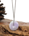 Baikalla Jewelry Jade Pendant Necklace Copy of Copy of Copy of Baikalla "Good Luck Button" Necklace Green and Lavender Jadeite Jade Lucky Ping An Kou Necklace