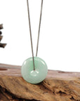 Baikalla Jewelry Jade Pendant Necklace Baikalla "Good Luck Button" Necklace Green and Lavender Jadeite Jade Lucky Ping An Kou Necklace