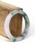 Baikalla Jewelry Jadeite Jade Bangle Bracelet Natural Burmese Blue Green Lavender Jadeite Jade Bangle Bracelet (53.45mm) 