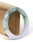 Baikalla Jewelry Jadeite Jade Bangle Bracelet Baikalla Natural Burmese Lavender and Blue-Green Jadeite Jade Bangle Bracelet (56.43mm) 