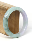 Baikalla Jewelry Jadeite Jade Bangle Bracelet Baikalla Natural Burmese Lavender and Blue-Green Jadeite Jade Bangle Bracelet (56.43mm) 