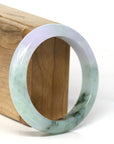 Baikalla Jewelry Jadeite Jade Bangle Bracelet Baikalla Natural Burmese Lavender and Blue-Green Jadeite Jade Bangle Bracelet (56.43mm) 