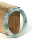 Baikalla Jewelry Jadeite Jade Bangle Bracelet Baikalla Natural Burmese Icy Blue-Green Jadeite Jade Bangle Bracelet (54.50mm) 