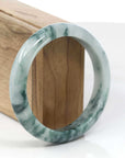 Baikalla Jewelry Jadeite Jade Bangle Bracelet Copy of Natural Burmese Blue-green Jadeite Jade Bangle Bracelet (62.17mm)