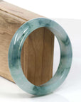 Baikalla Jewelry Jadeite Jade Bangle Bracelet Burmese High-end Ice Blue-green Jade Jadeite Bangle Bracelet (58.83mm) ( Collectibles )T091