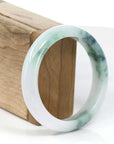 Baikalla Jewelry Jadeite Jade Bangle Bracelet Copy of Copy of Genuine Burmese Blue green & Lavender Jadeite Jade Bangle Bracelet (58.73mm)