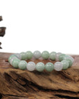 Baikalla Jewelry jade beads bracelet Natural Jadeite Jade 9 mm Round Green Beads Bracelet ( 9.5 mm )