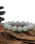 Baikalla Jewelry jade beads bracelet High end Genuine Jadeite Jade Round Multiple Colors Beads Bracelet (12 mm)