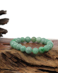 Baikalla Jewelry jade beads bracelet Natural Jadeite Jade Round Green Beads Bracelet ( 8.5 mm )