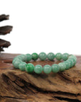 Baikalla Jewelry jade beads bracelet Natural Jadeite Jade Round Green Beads Bracelet ( 8.5 mm )