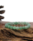 Baikalla Jewelry jade beads bracelet Natural Jadeite Jade Round Green Beads Bracelet ( 7.5 mm )