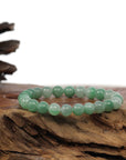 Baikalla Jewelry jade beads bracelet Natural Jadeite Jade Round Green Beads Bracelet ( 7.5 mm )