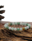 Baikalla Jewelry jade beads bracelet Genuine Jadeite Jade Round Multiple Colors Beads Bracelet (7.5 mm)