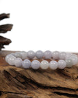 Baikalla Jewelry jade beads bracelet Natural Jadeite Jade 10 mm Round Lavender Beads Bracelet ( 9.5 mm )