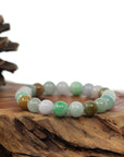 Baikalla Jewelry jade beads bracelet Genuine High Jadeite Jade Round Multiple Colors Beads Bracelet ( 9.5 mm)