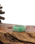 Baikalla Jewelry Jadeite Jade Bangle Bracelet 10 Burmese Green Jadeite Jade Men's Band Ring