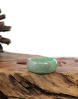 Baikalla Jewelry Jadeite Jade Bangle Bracelet Burmese Green Jadeite Jade Men's Band Ring