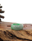 Baikalla Jewelry Jadeite Jade Bangle Bracelet Burmese Green Jadeite Jade Men's Band Ring