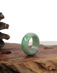 Baikalla Jewelry Jadeite Jade Bangle Bracelet Burmese Green Jadeite Jade Men's Band Ring