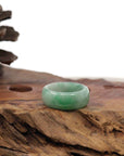 Baikalla Jewelry Jadeite Jade Bangle Bracelet Burmese Green Jadeite Jade Men's Band Ring