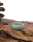 Baikalla Jewelry Jadeite Jade Bangle Bracelet Burmese Green Jadeite Jade Men's Band Ring