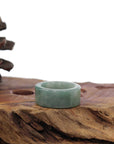 Baikalla Jewelry Jadeite Jade Bangle Bracelet Genuine Burmese Blue-green Jadeite Jade Men's Band Ring