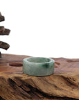 Baikalla Jewelry Jadeite Jade Bangle Bracelet Genuine Burmese Blue-green Jadeite Jade Men's Band Ring