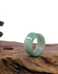 Baikalla Jewelry Jadeite Jade Bangle Bracelet Burmese Green Jadeite Jade Men's Band Ring