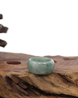 Baikalla Jewelry Jadeite Jade Bangle Bracelet Genuine Burmese Blue-green Jadeite Jade Men's Band Ring