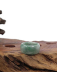 Baikalla Jewelry Jadeite Jade Bangle Bracelet 12 Genuine Burmese Blue-green Jadeite Jade Men's Band Ring