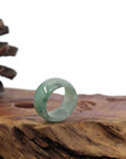 Baikalla Jewelry Jadeite Jade Bangle Bracelet Burmese Green Jadeite Jade Men's Band Ring