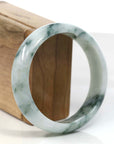 Baikalla Jewelry Jadeite Jade Bangle Bracelet Burmese Blue-green Jade Jadeite Bangle Bracelet (57.66mm) T109