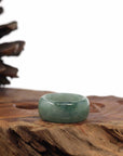 Baikalla Jewelry Jadeite Jade Bangle Bracelet Genuine Burmese Blue-green Jadeite Jade Men's Band Ring