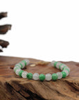 Baikalla Jewelry jade beads bracelet High Green Jadeite Jade Beads Bracelet With 18K Yellow Gold Clasp ( 6 mm )