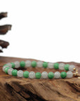 Baikalla Jewelry jade beads bracelet High Green Jadeite Jade Beads Bracelet With 18K Yellow Gold Clasp ( 6 mm )