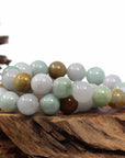 Baikalla Jewelry jade beads bracelet Natural Jadeite Jade 13mm Round Beads Bracelet ( 13 mm ) For Men