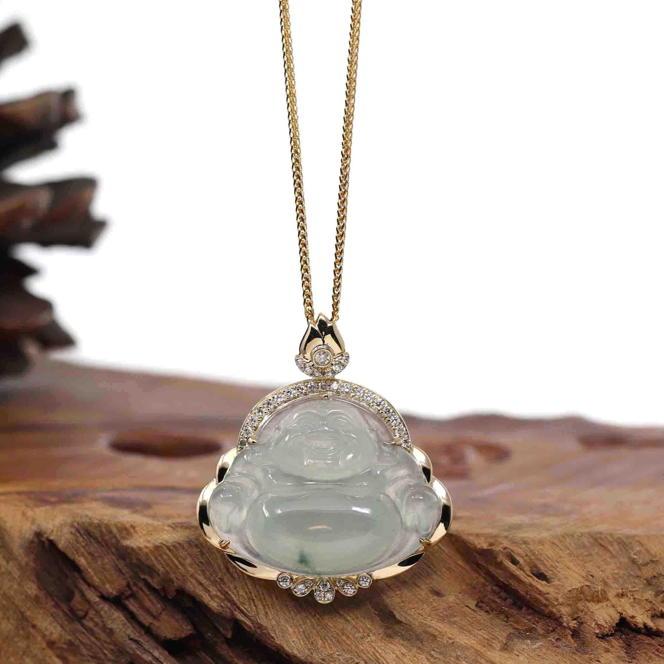 Burmese old deals ice jade pendant