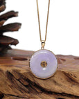 Baikalla Jewelry Jade Pendant Necklace Baikalla "Good Luck Button" Necklace Lavender Jadeite Jade Lucky KouKou Pendant Necklace