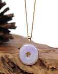 Baikalla Jewelry Jade Pendant Necklace Baikalla "Good Luck Button" Necklace Lavender Jadeite Jade Lucky KouKou Pendant Necklace