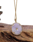 Baikalla Jewelry Jade Pendant Necklace Baikalla "Good Luck Button" Necklace Lavender Jadeite Jade Lucky KouKou Pendant Necklace