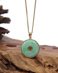 Baikalla Jewelry Jade Pendant Necklace Baikalla "Good Luck Button" Necklace Green Jadeite Jade Lucky KouKou Pendant Necklace