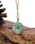 Baikalla Jewelry Jade Pendant Necklace Baikalla "Good Luck Button" Necklace Lavender Jadeite Jade Lucky KouKou Pendant Necklace