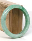 Baikalla Jewelry Jadeite Jade Bangle Bracelet 18k Gold Inlaid Rich Green Jadeite Jade Bangle Bracelet (60.49 mm) 